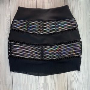 Koral Activewear holographic panel mini skirt size small